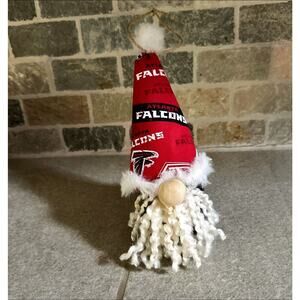 Atlanta Falcons Handmade Pinecone Gnome Ornament 7.5”